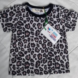 Polo manga corta Manchas Animal Print (con broche)