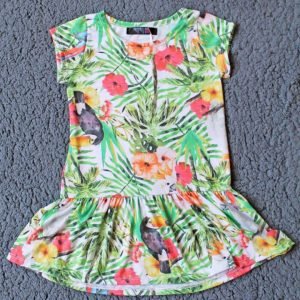 Vestido manga corta Selva tucanes